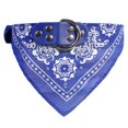 thumbnail image 1 of Collar de toalla de saliva ajustable para mascotas, babero para perros y gatos con patrón étnico azul XL, 1 of 3