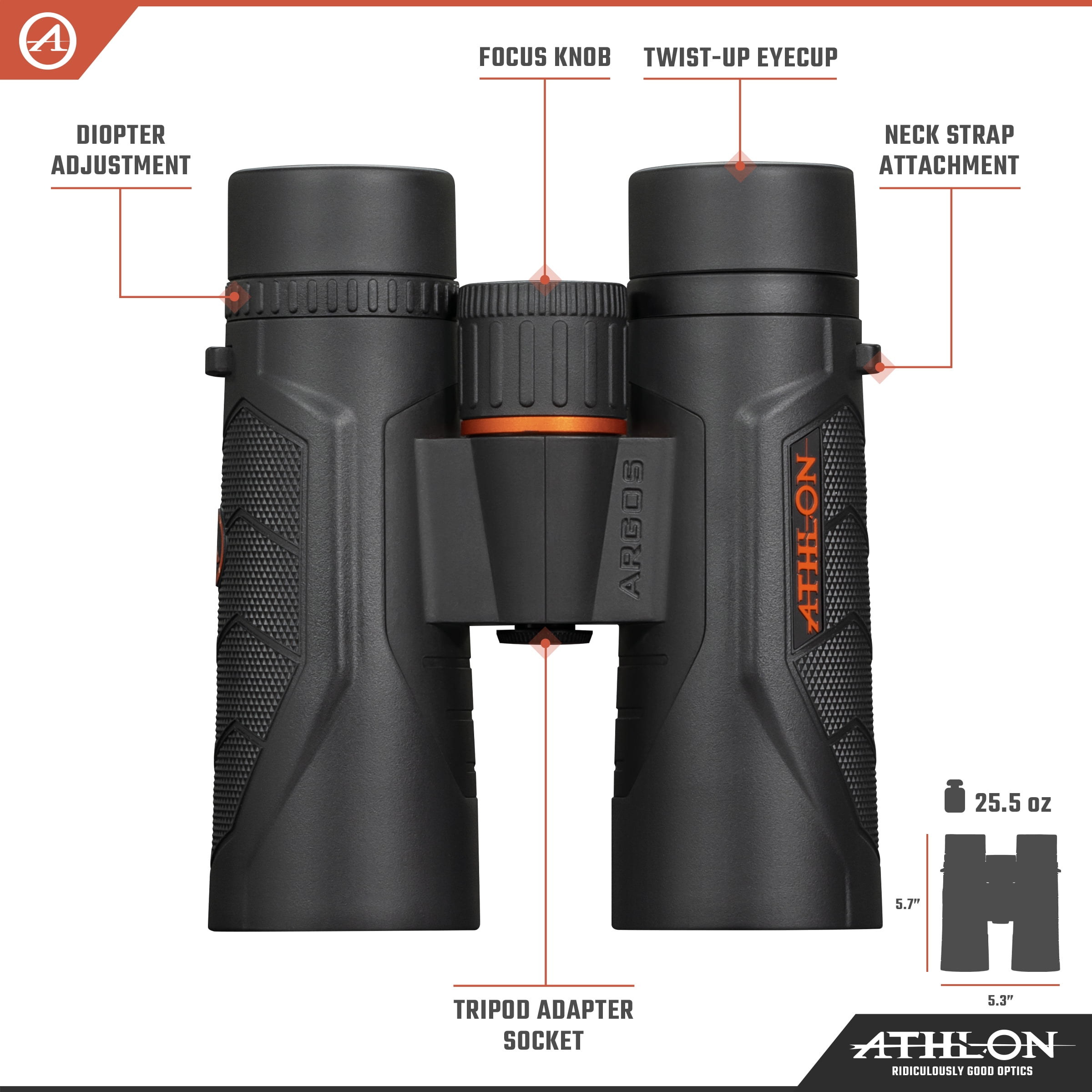 Athlon Optics Argos G2 UHD Binoculars 10x 42mm