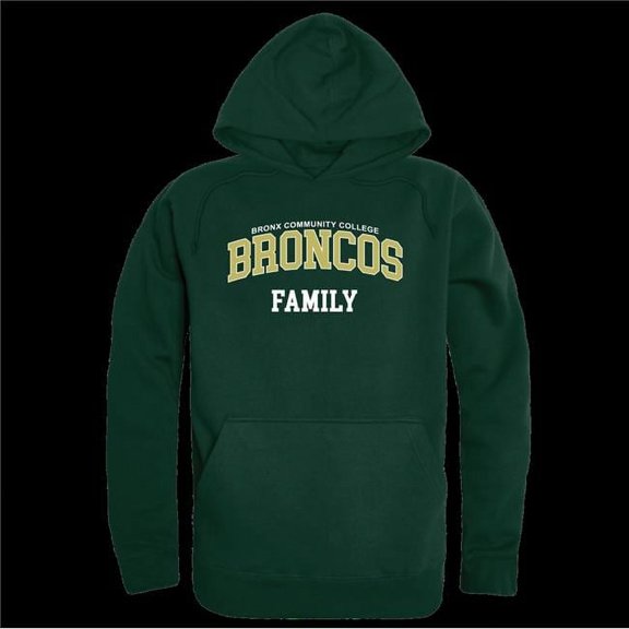 W Republic 573-621-FOR-04 Bronx Community College Broncos Family Hoodie, Forest Green - Extra Large
