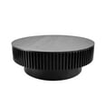thumbnail image 6 of Noble House Leigh 39.3" Round Coffee Table with Hidden Storage, Solid Wood Veneer Fluted Accent Tea Table, Black, 6 of 8