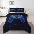 thumbnail image 2 of Erosebridal Gaming Gamepad Bedding Sets Queen with Comforter, Mystic Geometric Duvet Insert, Abstract Stripe Decor, Reversible, 2 of 8
