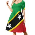 thumbnail image 1 of Vestido vintage de bandera nacional de St Kitts y Nevis para mujer, 1 of 6