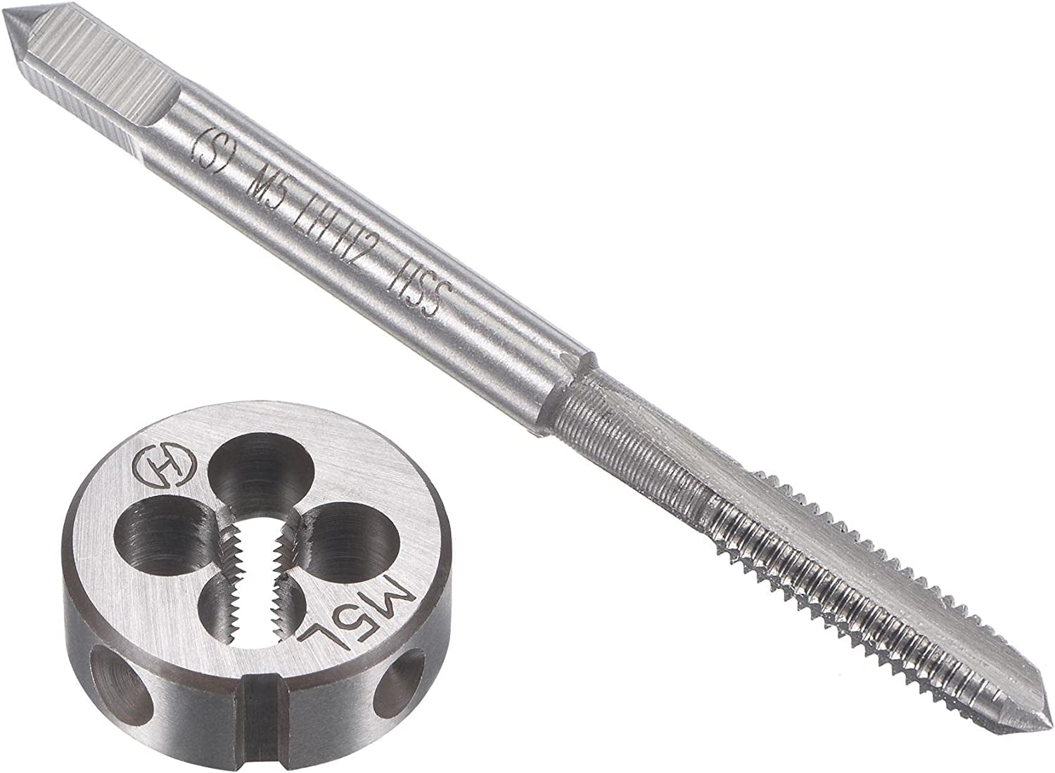 M5 x 0.8mm Metric Left Hand Tap and Die Set. Machine Thread Screw Tap