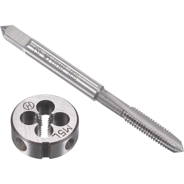 M5 x 0.8mm Metric Left Hand Tap and Die Set. Machine Thread Screw Tap