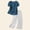 Navy, variant on Holzkary Linen Sets for Women 2 Piece Embroidered Set Casual Loose Fit Outfit 2 Piece Outfits Sets Short Sleeve Shirts and Elastic Waist Long Pants Summer Casual Vacation Loungewear Beige L