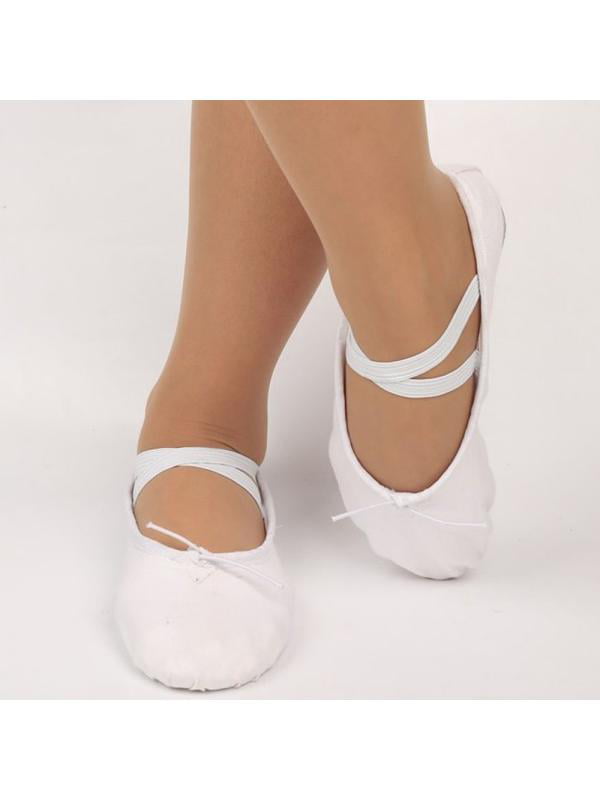 Kids Girls Children Ballet Dance Shoes Canvas Slippers Pointe Gymnastics Shoes 