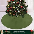 thumbnail image 6 of GZHJMY Plain Dark Olive Green Solid Color Christmas Tree Skirt 36" Large Christmas Tree Mat Xmas Holiday Home Party Decor, 6 of 6