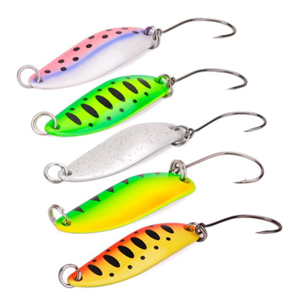 1/12pcs Artificial Bait 2.5g Trout Spoons Spinner Metal Fishing Lure Spoon  Kits