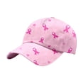 thumbnail image 4 of bravefron Cancer Awareness Gift Cap Washed Distressed Trendy Design Adjustable Baseball Hat for Women Men Friends Family Breathable Lightweight Durable Awareness Cap, 4 of 4
