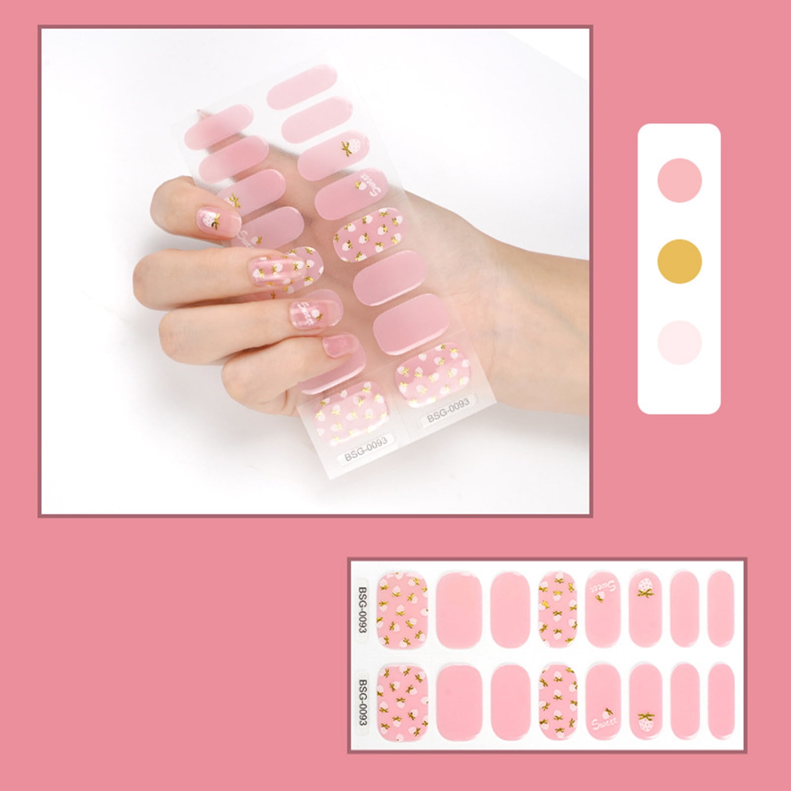 ExtremeWin Semi Cured Gel Nail Polish Strips Gel Nail Stickers for