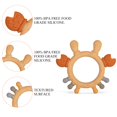 thumbnail image 2 of Anillo de silicona para cangrejo Teether Cuebo, sin BPA, para bebés y niñas, 2 of 6