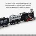 thumbnail image 3 of Juego de tren de vía Retro simulado, juegos de tren eléctrico con luz y sonido, juguete para regalo de Navidad, 3 of 5