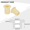 thumbnail image 2 of 6 Pack Flanged Sleeve Bearing, Plastic Bushing ID 10mm x OD 12mm x Length 10mm POM Bushing, Yellow, 2 of 7
