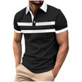 thumbnail image 4 of Blmnix Polo Shirts T Shirts for Men Oversized Golf Shirt Muscle Shirt Collared Short Sleeve Black Summer Shirts for Men,XXL, 4 of 5