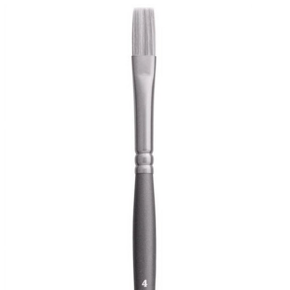 Jack Richeson Grey Matters Series 9822 Long Handle Sz 4 Flat Synthetic Acrylic Brush