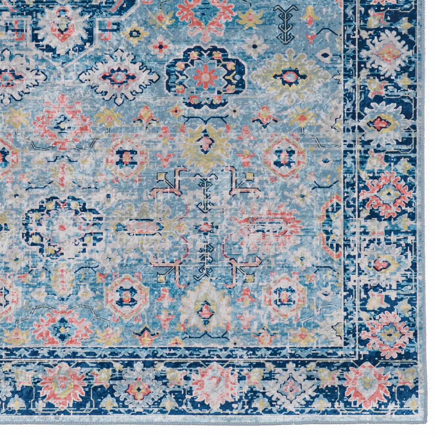 Emerald Ritchie Ivory & Blue 5' x 7' Area Rug