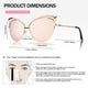 thumbnail image 5 of Gafas de sol GQUEEN Trendy, polarizadas, sobredimensionadas, con forma de ojo de gato, oro rosa, 5 of 7