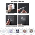 thumbnail image 4 of Braveheart Porte-Brosse à Dents Mural Support de Brosse à Dents Étanche et Anti-Humidité Support de Brosse à Dents Support de Rangement Stable, Transparent, Animal 3, 4 of 9