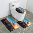 thumbnail image 1 of ABPHQTO Puesta de sol sobre París y la Torre Eiffel Juego de alfombras de baño de 3 piezas Alfombra de baño Alfombra de contorno y tapa de inodoro ABPHQTO Cont-CHAPPLE-37318, 1 of 2