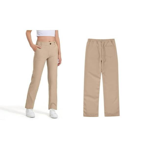 Boys Fashion Khaki Pants Slacks Comfortable School Uniform Trousers Pants for Boys 11-12 Years