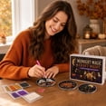 thumbnail image 6 of 4 Pack, Halloween Diamond Art Kits for Adults 4 Inch Diy Coaster Set Halloween Crafts for Adults Halloween Decor Bead Art Supplies for Fall Season Home Table Display, 1 Set, 6 of 8
