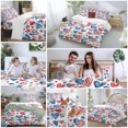 thumbnail image 5 of King 4 Piece Bedding Set Independence Day Love Heart Soft Breathable Duvet Cover and Pillowcase, American Flag Red Blue Star Duvet Cover Set Bed Sheets for Bedroom Dormitory Guest Room, 5 of 9