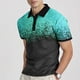thumbnail image 1 of Blusa y camisa de manga corta con cuello vuelto para hombre, informal, holgada, a la moda, con botones, de poliéster, 1 of 5