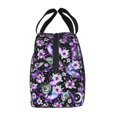 thumbnail image 2 of Lsque Pink purple rainbow flower butterfly Pattern Lunch Bag Women/Men Insulated Lunch Box,Small Leakproof Cooler Food Lunch Containers Reusable High Capacity Lunch Tote Bags, 2 of 6