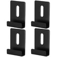 thumbnail image 1 of Clips en Verre Support Mural en Acier Inoxydable 4 Pcs 1.38x0.98x0.35 Po, 1 of 8