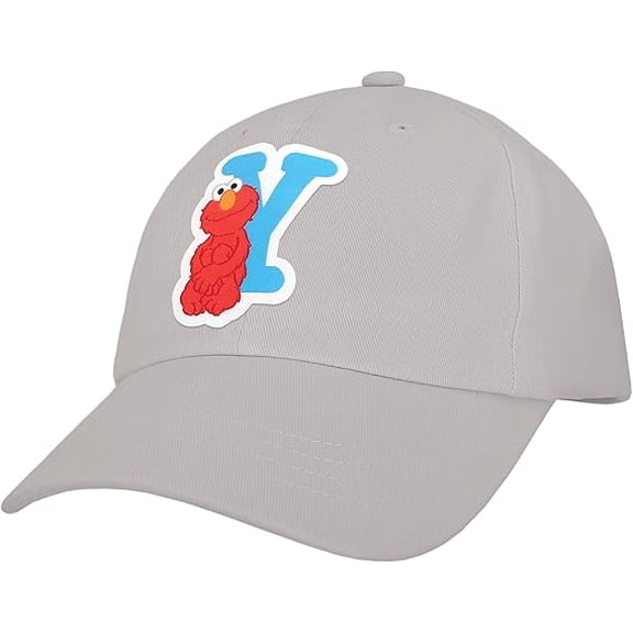 Sesame Street Elmo & Abby Kids Toddler Cap with Initial, Toddler Boys Hat, Youth Girl Baseball Cap, Cute Toddler Baseball Cap