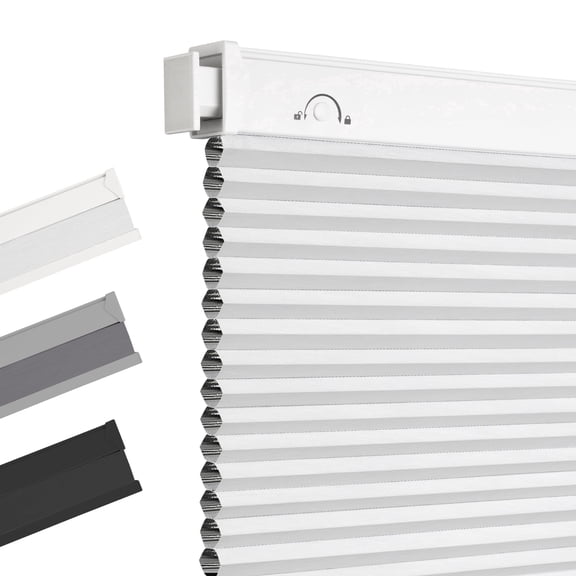 Allesin Zen Cordless Blackout Cellular Shades,Blackout Light Blocking Thermal Insulation Blinds for Windows White, 24" x 36"
