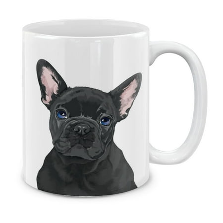 MUGBREW 11 Oz Ceramic Tea Cup Coffee Mug, French Bulldog Puppy Dog