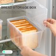 thumbnail image 4 of Caja de almacenamiento de tostadas para el hogar, recipiente de plástico para pan, caja para pasteles a prueba de polvo, caja para pan para refrigerador, 4 of 8