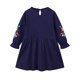 thumbnail image 4 of Odeerbi Niñas de Manga Larga Vestidos Bordados Florales Primavera Otoño Vestido de Algodón Niños Flor Imprimir Ruffle Dress, 4 of 4