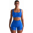 thumbnail image 3 of 4 Piece Workout Sets For Women Ribbed Leggings Clothes Yoga Sets Active Wear Matching Work Out Sets Gym Pilates Outfits, 3 of 10