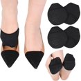 thumbnail image 1 of BEMS-4 pares de zapatillas negras con cojín de media palma y tacones altos, 1 of 5