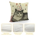 thumbnail image 4 of SHANXI  Cat Throw Pillow Covers Cat Lover Gifts for Women Men Cute Cat Pillow Case Funny Cat Gifts for Cat Lover Pet Lover Room Couch Bed Sofa Home Decor 24x24in, 4 of 5