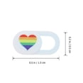 thumbnail image 3 of 3PCS Camera Cover Slide Blocker Anti-peeping Heart Pattern Colorful Webcam Cover, 3 of 7