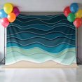 Blue Waves Backdrop for Photography,Fabric Photo Background Backdrop ...