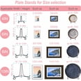 thumbnail image 4 of HENABLE 4PCS Premium Black Iron Plate Stands for Display 4 Inch, Decorative Solid Metal Plate Holders for Displaying, Mini Easel, Frame, Book, Card, Plaque, Bowl, Picture Stands for Display, 4 of 6