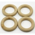 thumbnail image 2 of U8MO 25 Unfinished Natural Untreated Plain Wooden 40mm(1.6") Wood Round Ring DIY, 2 of 4