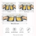 thumbnail image 4 of Dailycode Satin Pillow Case Standard Silk Pillow Cover for Hair and Skin Envelope Closure Cheers for Beer Mugs 20"x26", 4 of 9