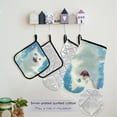 thumbnail image 5 of Cute Cat Flying in Sky 5 Pcs Kitchen Set Heat Resistant Oven Mitts and Non-Slip Pot Holders with Adjustable Cooking Apron, 5 of 6