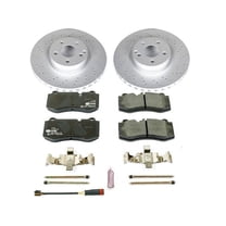 Front Brake Pad and Rotor Kit - Compatible with 2007 - 2011 Mercedes-Benz S550 Base 2008 2009 2010