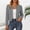 Gray women's long sleeve blazer a1, variant on Women's Fall Winter Long Sleeve Open Front Blazer Solid Slim Casual Blazer Work Office Dressy Trendy Jackets for Women Vacation Fashion Clothes, Gray 2XL
