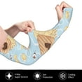 thumbnail image 3 of Easygdp Cute Gnome Bee Collects Honey Adult Ice Silk Sunscreen Arm Cover with Thumbhole, Cooling Compression Arm Cover for Cycling, 3 of 8