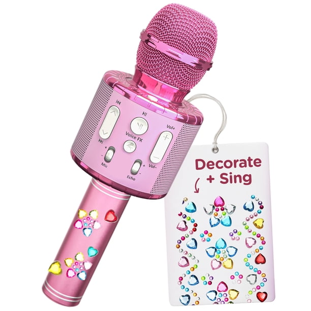 Micrófono de karaoke Move2Play Kids con Bluetooth y pegatinas