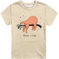 thumbnail image 1 of T-Shirt Respirant à Manches Courtes Tee Top Graphique Col Rond pour 3-16 Ans, 1 of 3