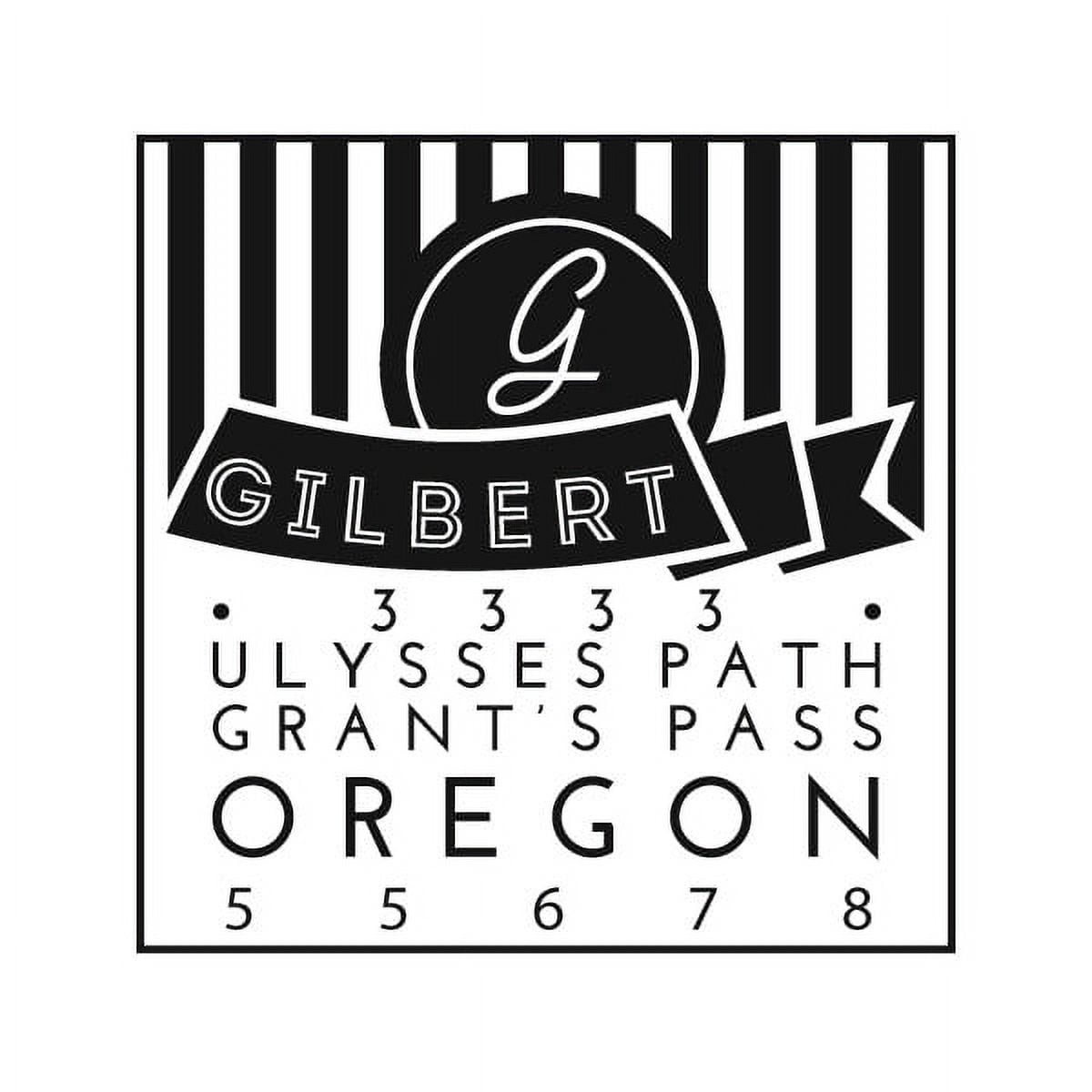 Personalized Square Self Inking Rubber Stamp - The Gilbert