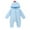 Blue, variant on Odeerbi Baby Bodysuit Toddler Boys Girls Clothes Solid Color Long-sleeved Hooded Plush Collar Jumpsuit Outing Romper Blue